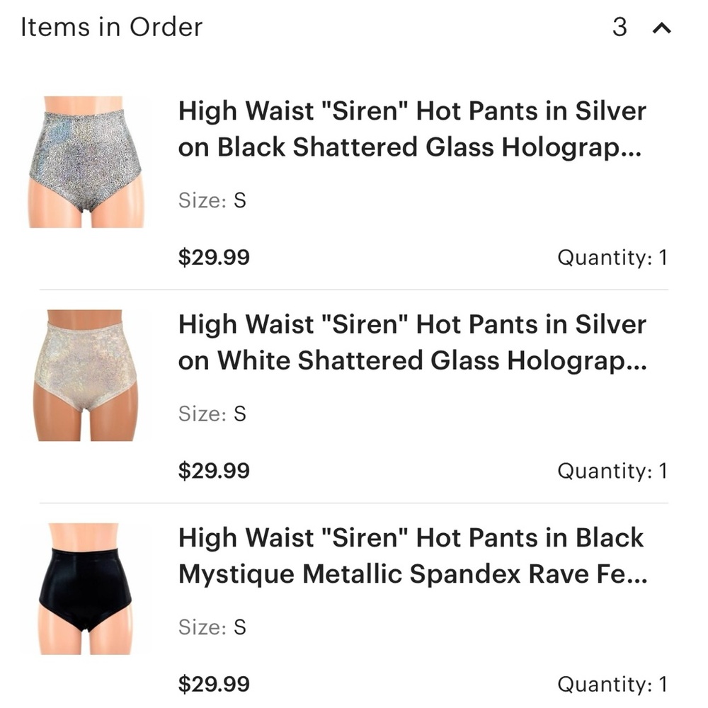 Silver Holographic High Waist Hot Pants